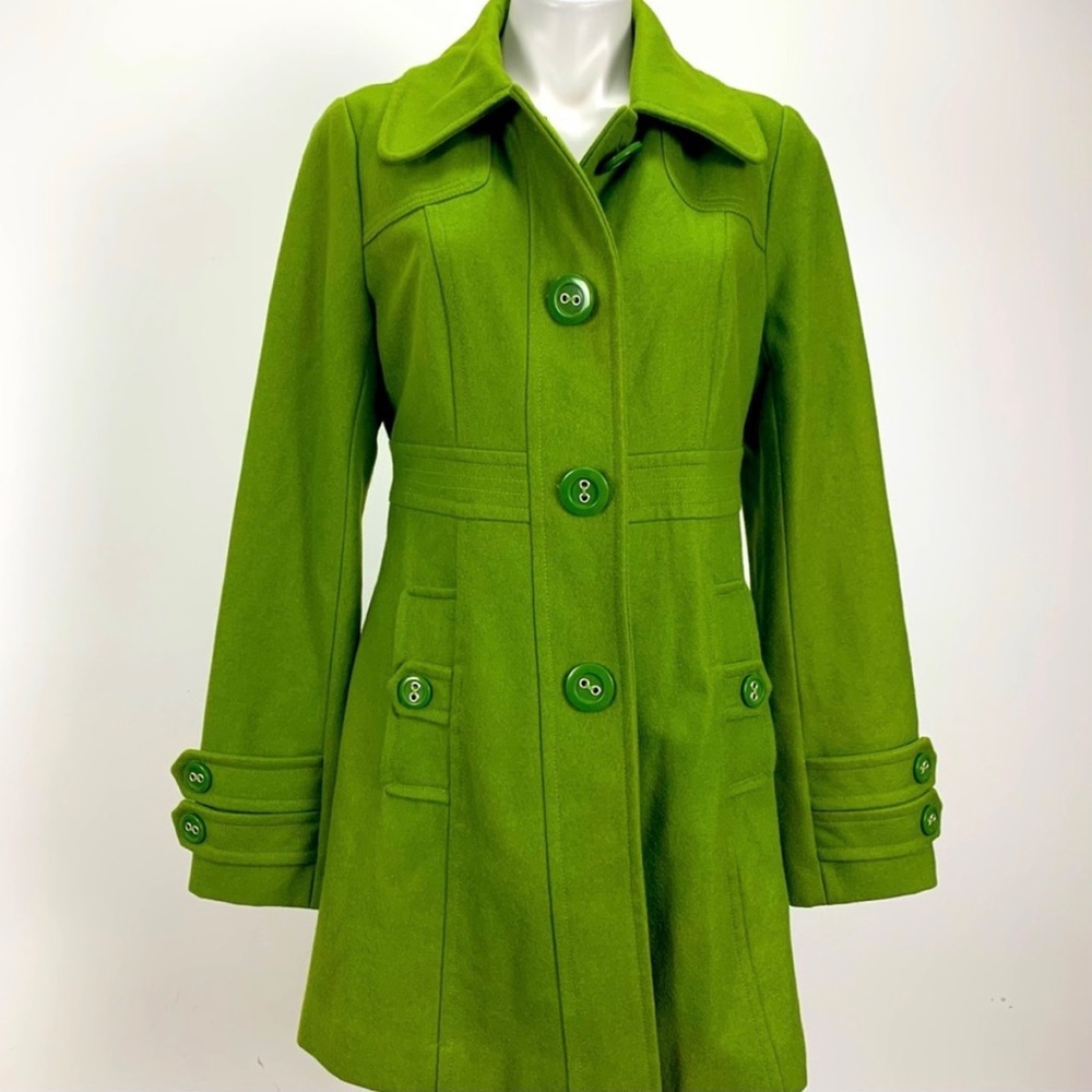 Anthropology tulle wool coat